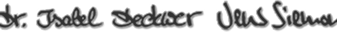 Signature Dr Isabel Deckwer and Jens Siemon